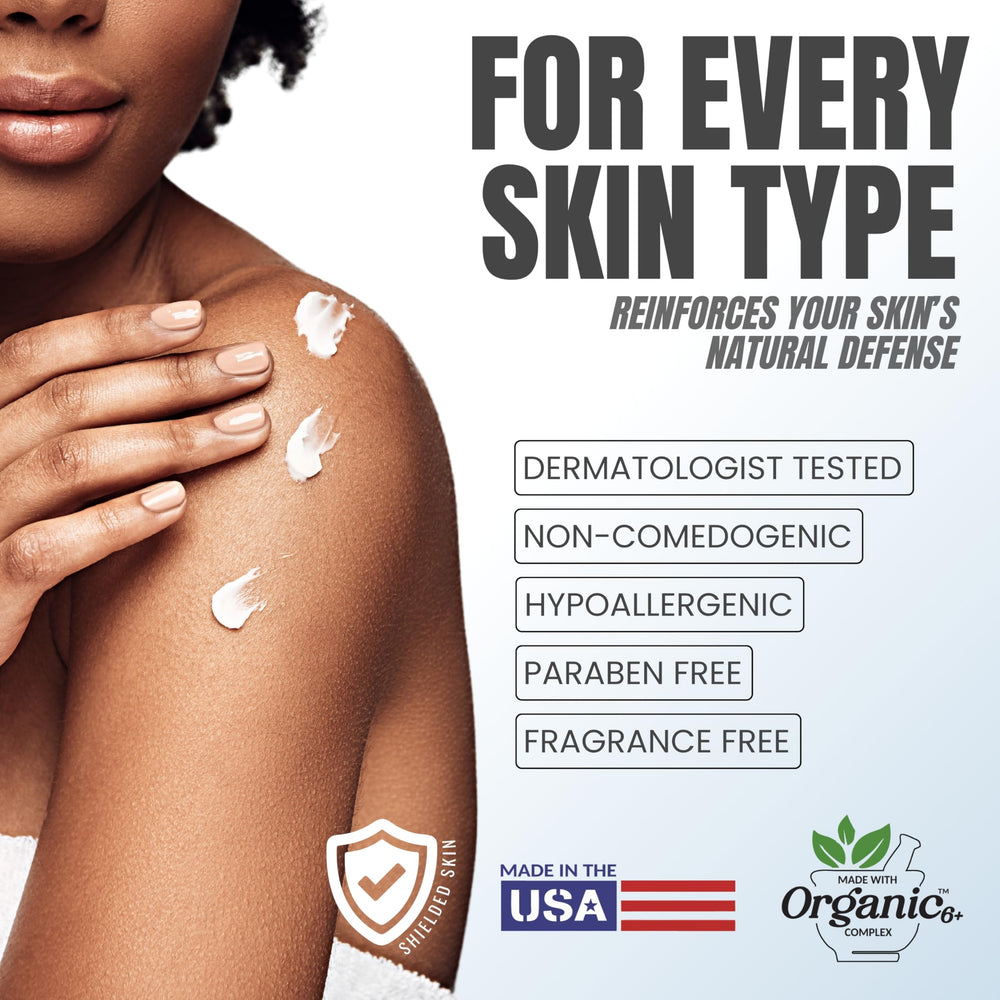 Applying Alozera on forearm to show visible smoothing and immediate moisture