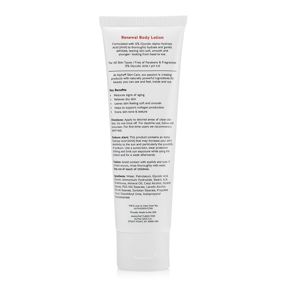Alpha product in hand application demonstrating easy spreading and hydrated skin benefit