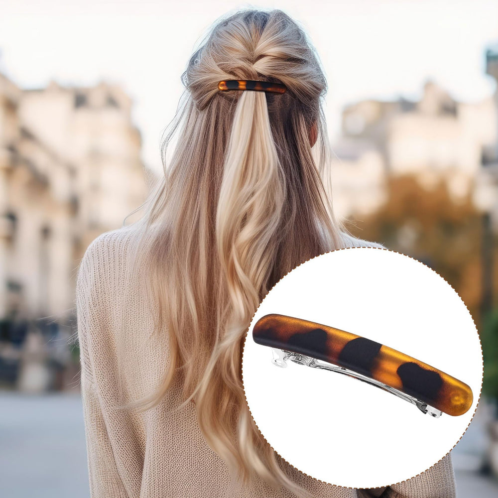 Alpinleux clipped in hair demonstrating secure half-up hold for fine hair