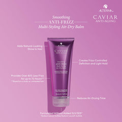 Alterna caviar balm texture closeup showing cream-to-oil finish for smooth application