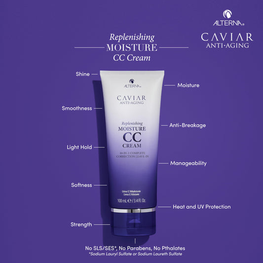 Alterna Caviar texture close-up pouring cream for easy application benefit