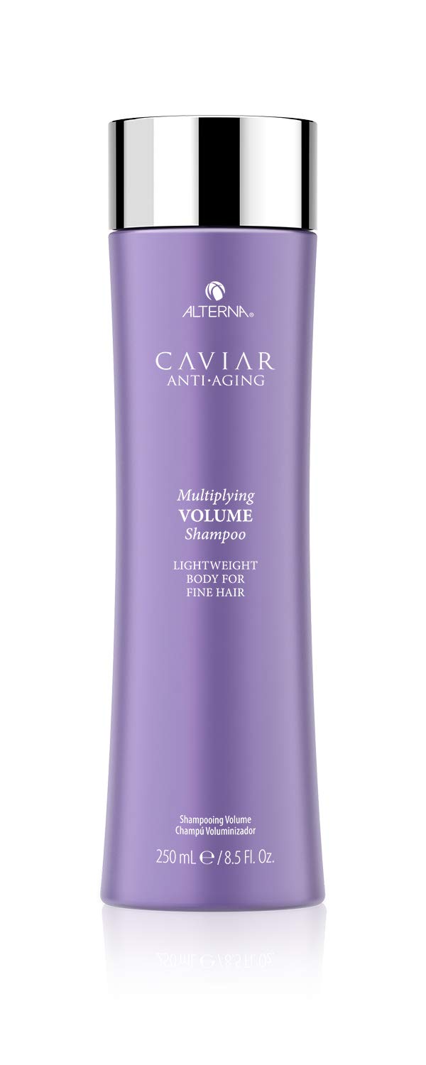 Alterna bottle front packaging showing product and benefits for fuller hair