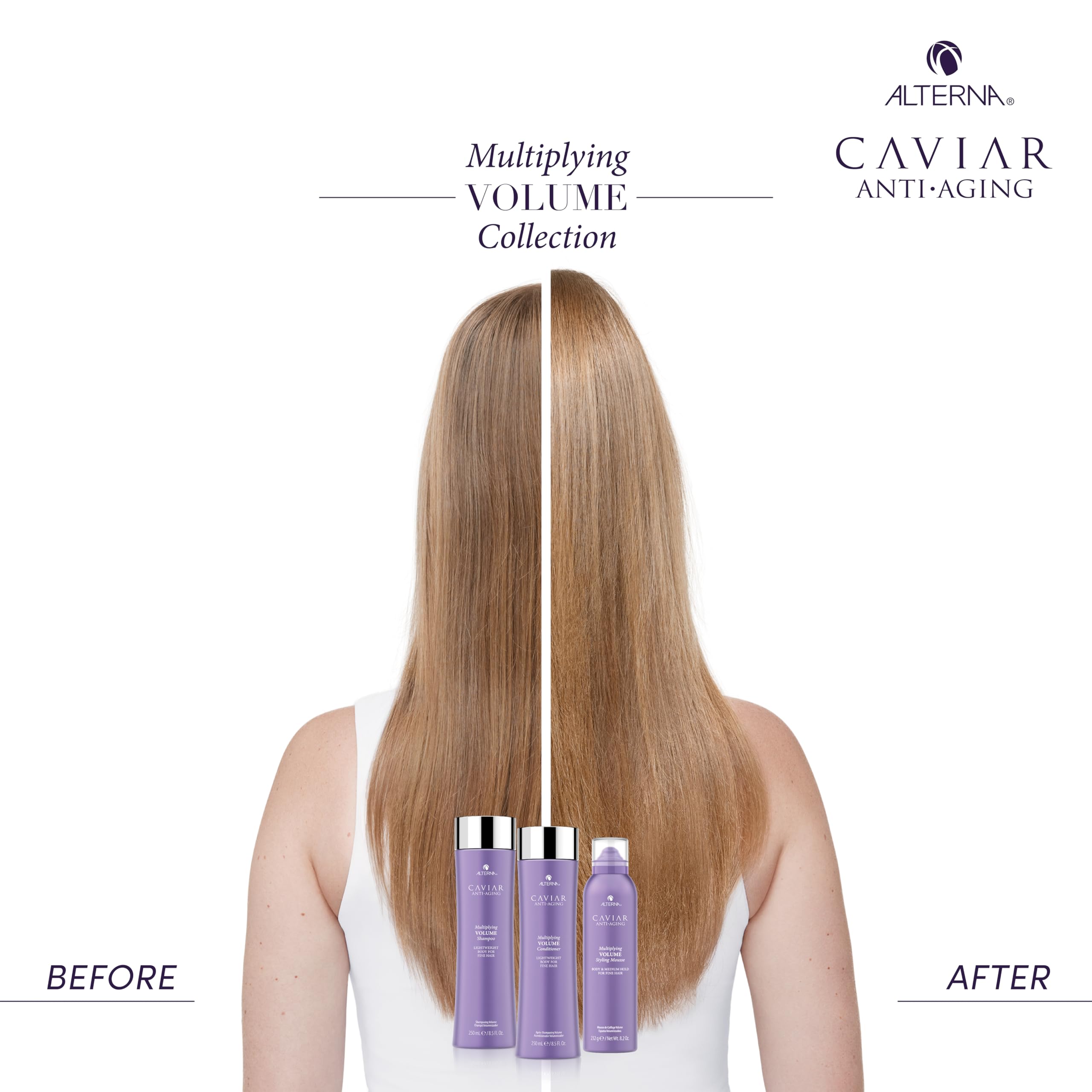 Alterna lifestyle result on model with lifted, voluminous color-treated hair