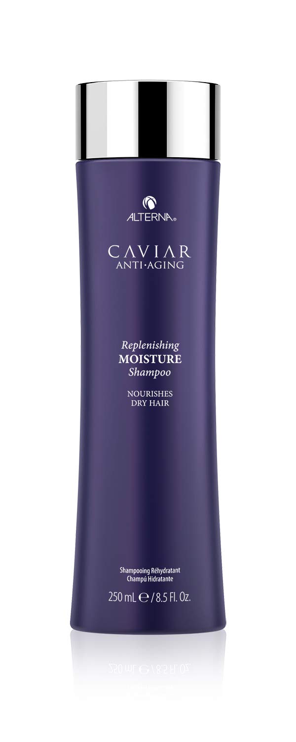 Alterna bottle front view showing premium shampoo and restored moisture benefits
