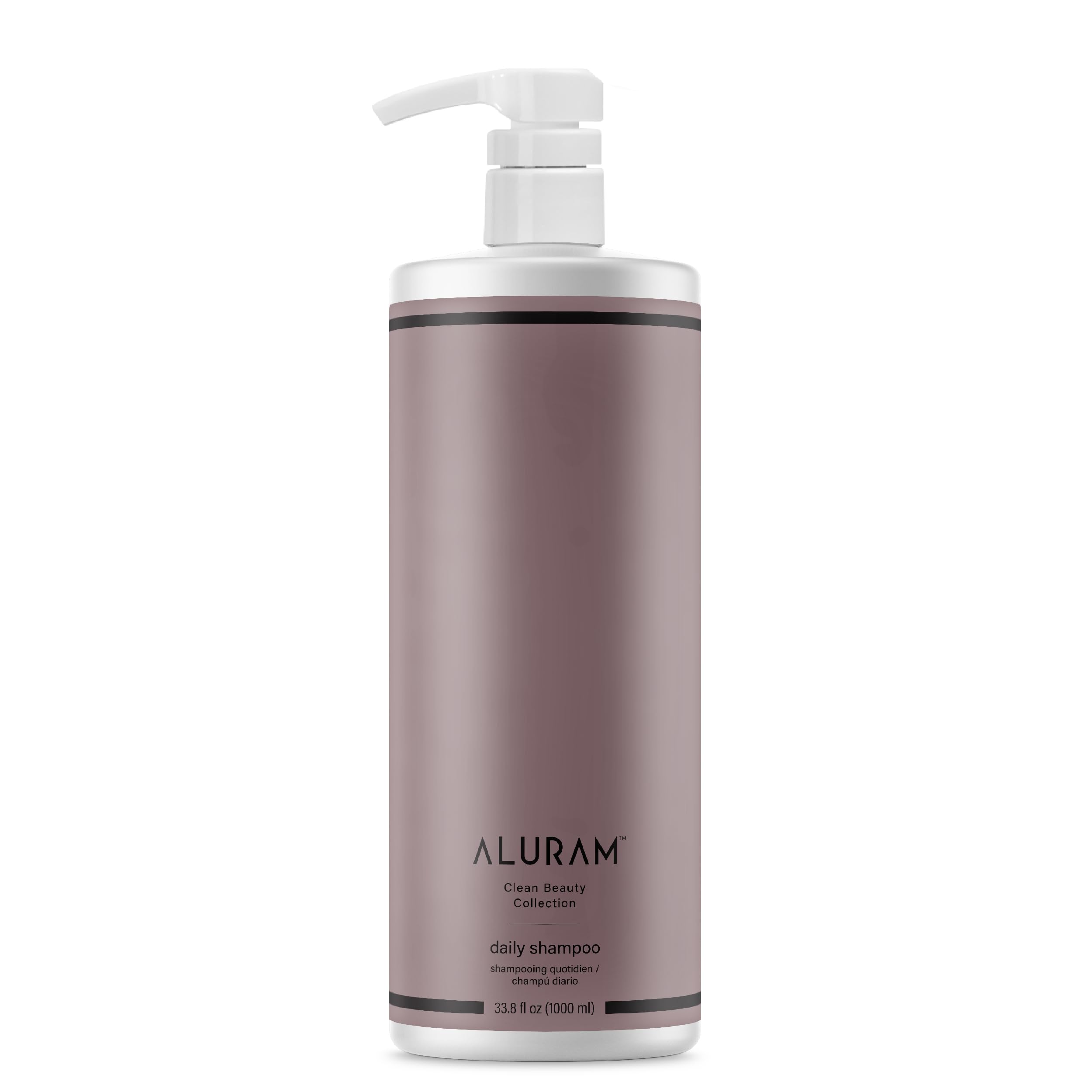 ALURAM front bottle view showing label and large 33.8 fl oz size benefit