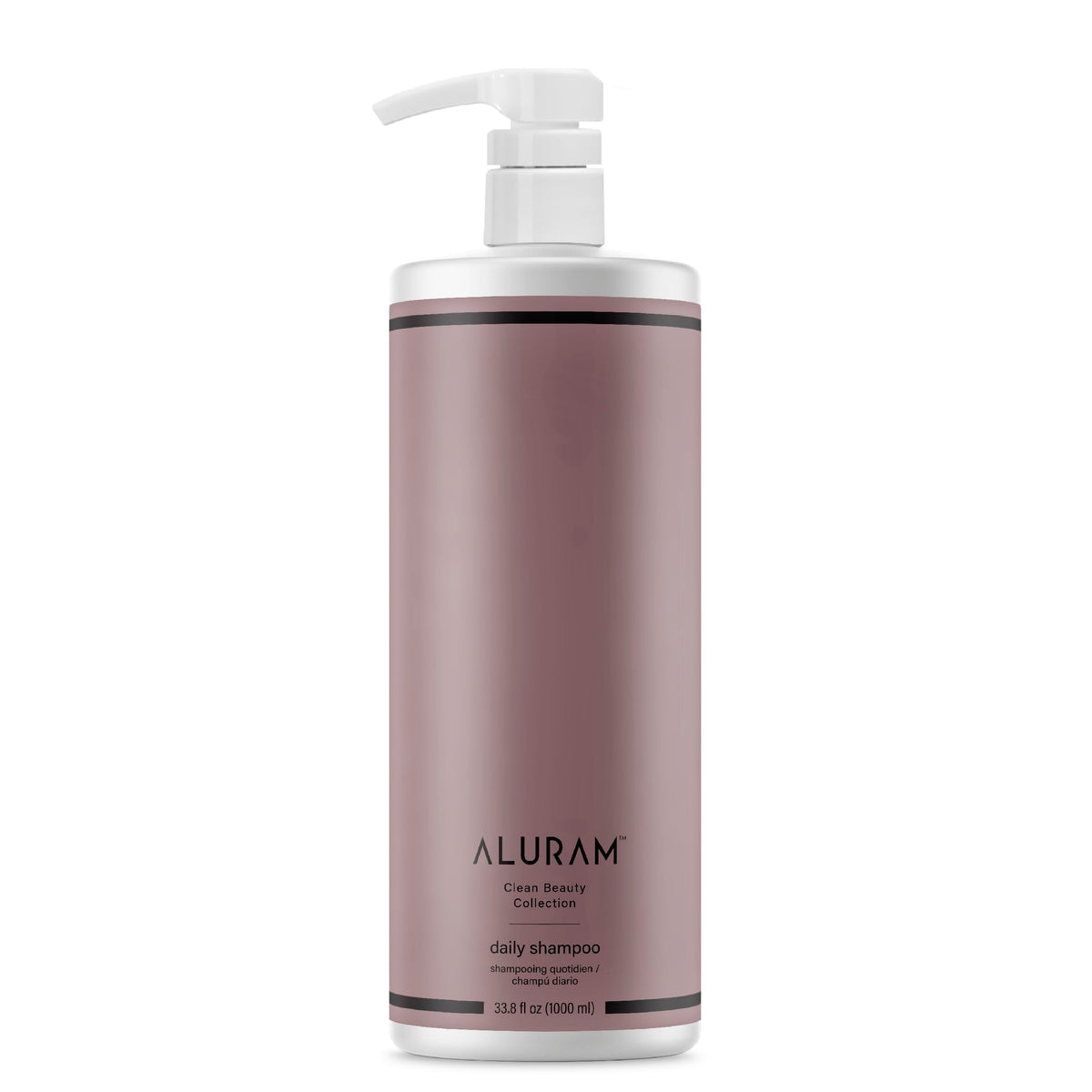 ALURAM front bottle view showing label and large 33.8 fl oz size benefit