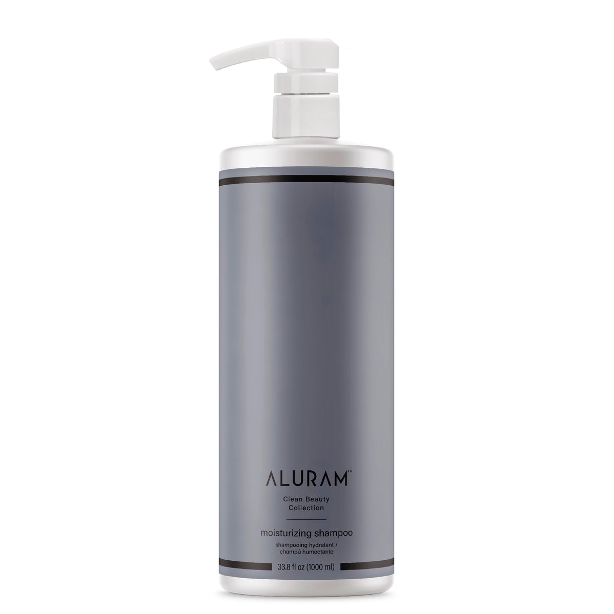 ALURAM front bottle shot showing product and size for long-lasting hydration