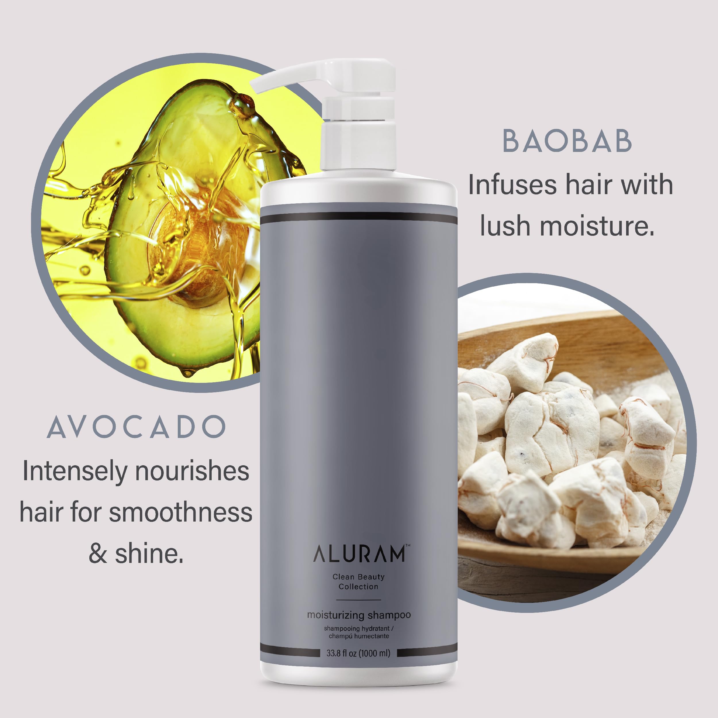 ALURAM stylist applying shampoo to coarse hair showing improved manageability