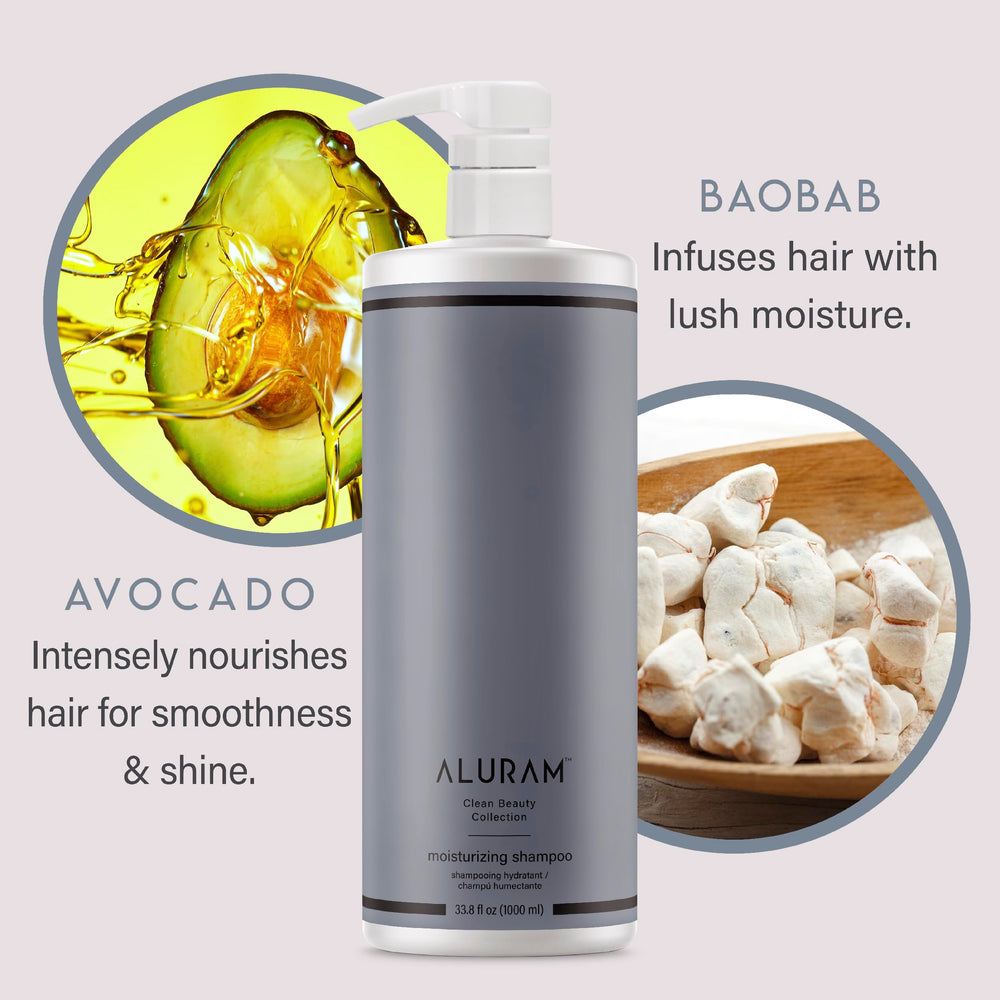 ALURAM stylist applying shampoo to coarse hair showing improved manageability