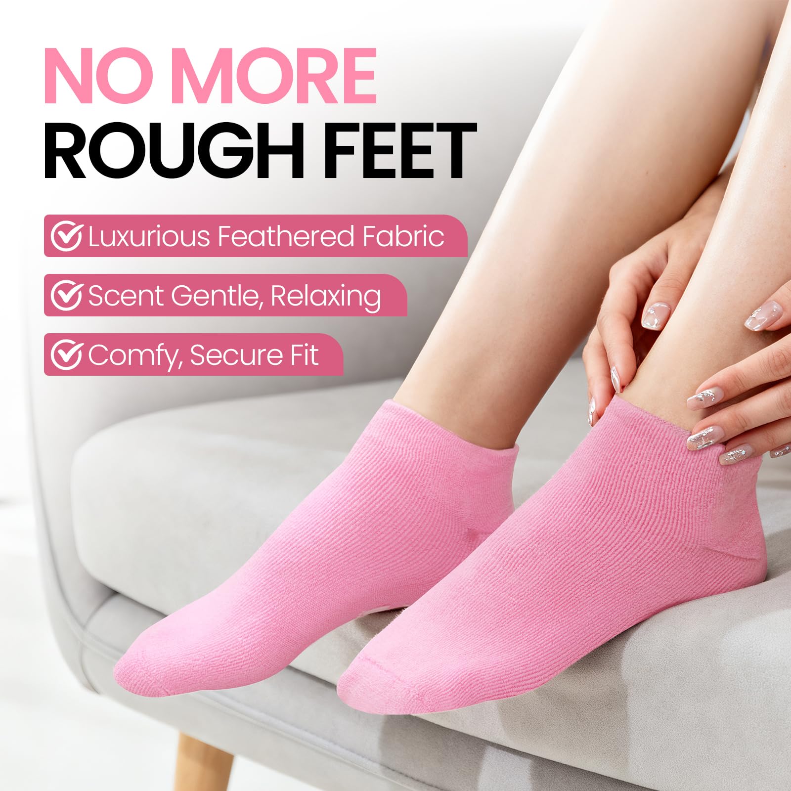 ALUROICE before and after heels showing visible smoothing benefit