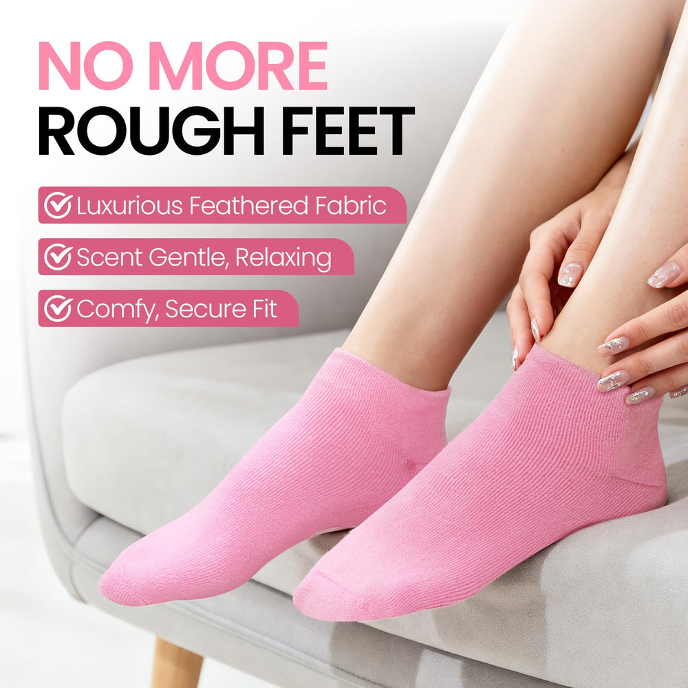 ALUROICE before and after heels showing visible smoothing benefit
