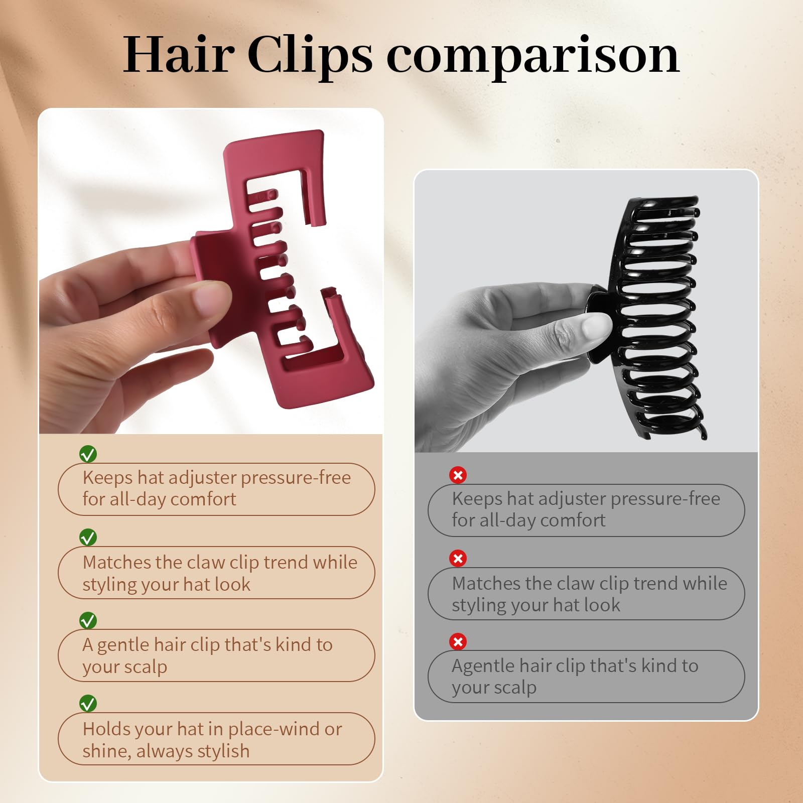 amader size comparison with hand displaying 4-inch scale for thick hair benefit