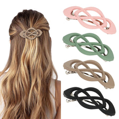 Amairver front view of four-color barrettes showing vintage crossover design and wearable style