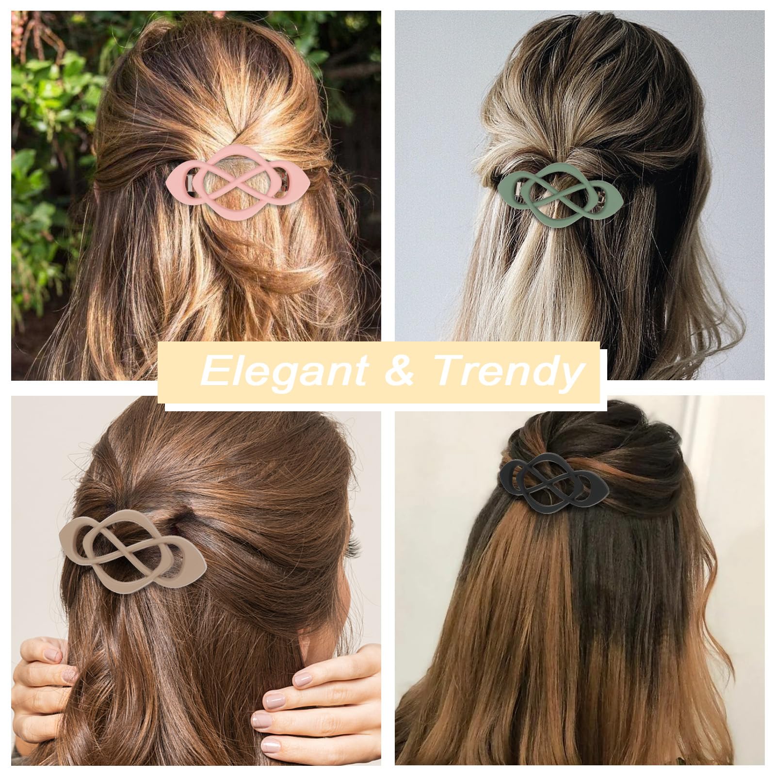 Amairver barrette securing a half-up hairstyle demonstrating stable hold and polished look