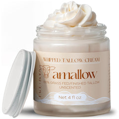 Amallow jar front view showing clean label and unscented moisturizer benefit