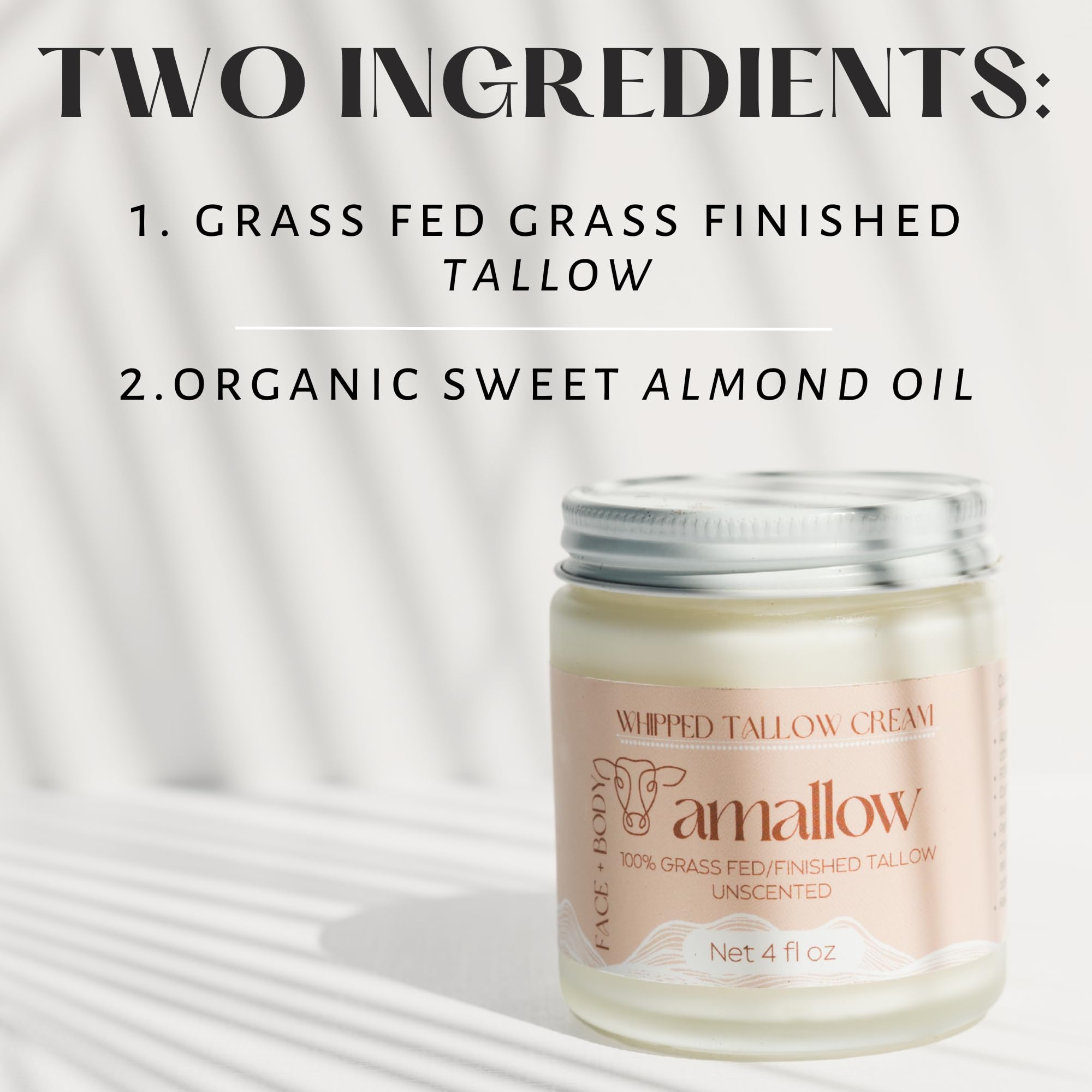 Spoon of sweet almond oil with Amallow label indicating light, non-clogging benefit
