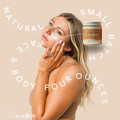 Amallow on bathroom shelf in lifestyle scene suggesting daily routine use