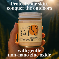 Amallow tub beside coin showing 4 oz scale and travel-friendly benefit