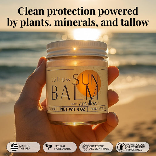 Amallow close-up of balm texture demonstrating smooth spreadability benefit