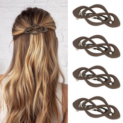 Amariver front packaging showing four brown barrettes and vintage look benefit