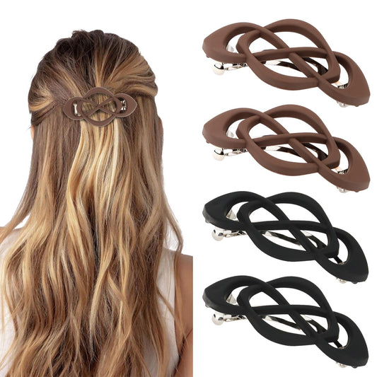 Amariver front packaging showing khaki and black barrettes and neat presentation