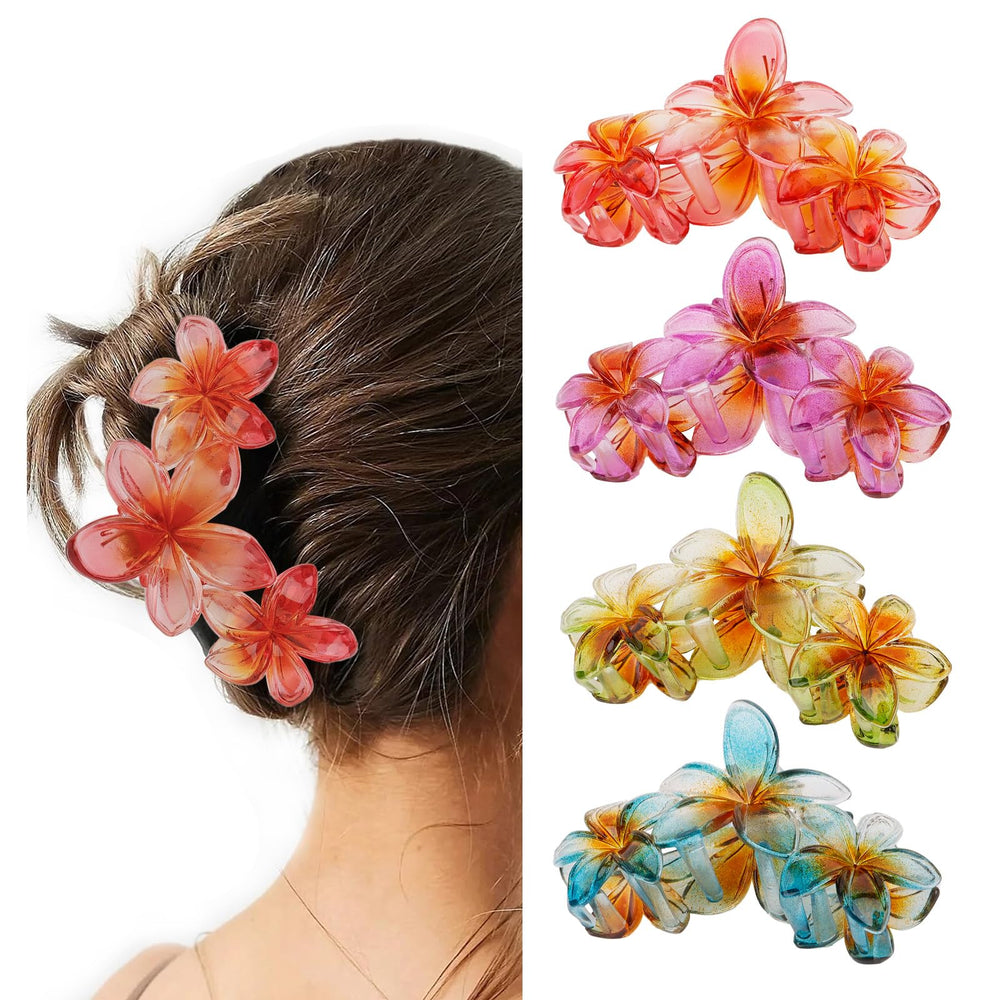 Amariver front view of flower claw clip showing vibrant design and reliable hold