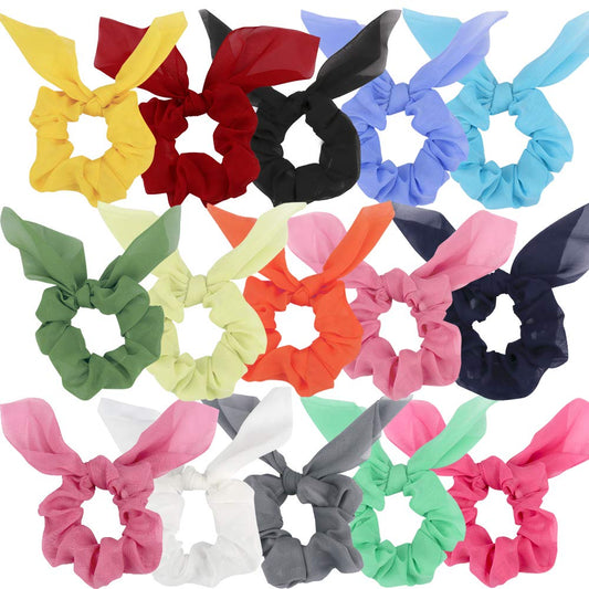 Amariver front packaging showing 15 colorful scrunchies — organized and ready