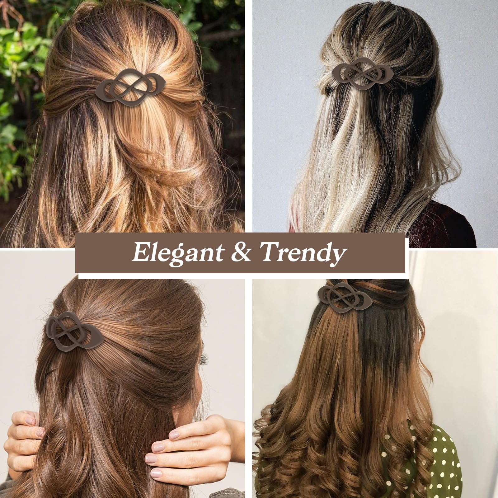 Amariver four clips arranged to show color variety and styling flexibility benefit