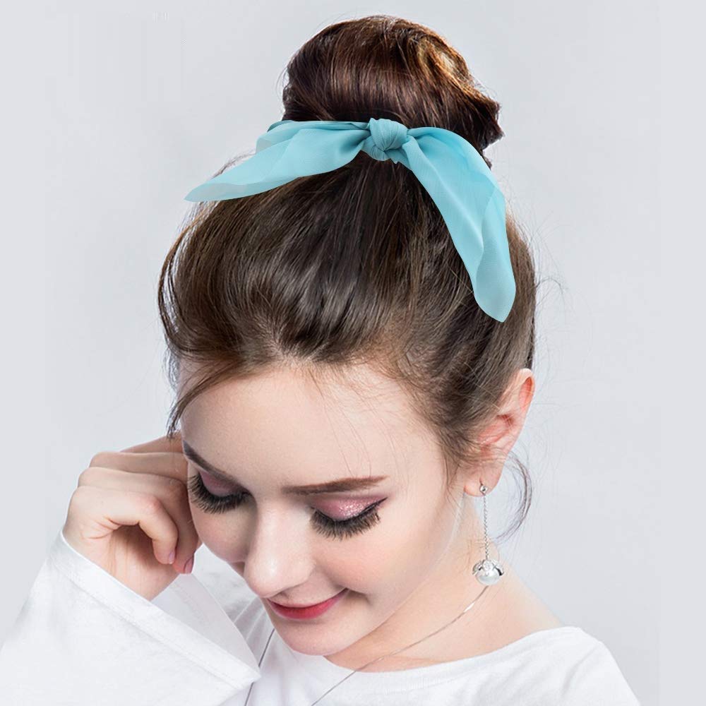 Amariver scrunchie securing a ponytail for neat, lightweight hold