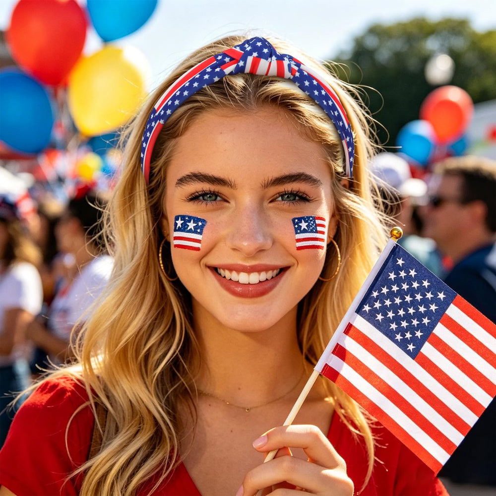 Amariver headbands worn at a parade demonstrating secure all-day hold