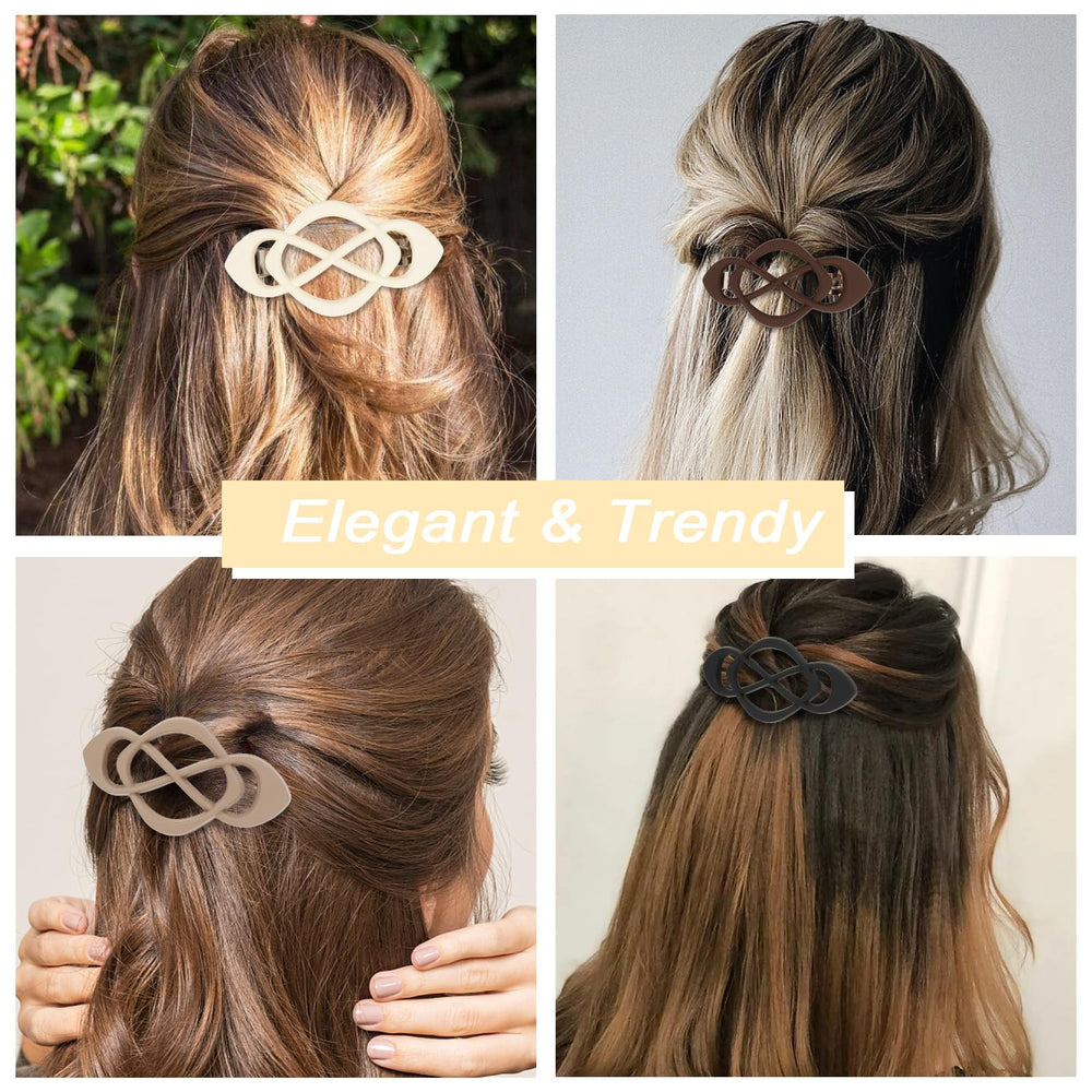 Amariver barrettes securing a half-up hairstyle, comfortable hold for all-day wear