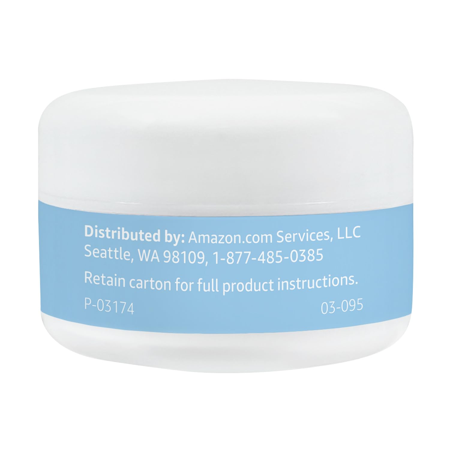 Amazon Basics jar styled on bathroom shelf suggesting daily use