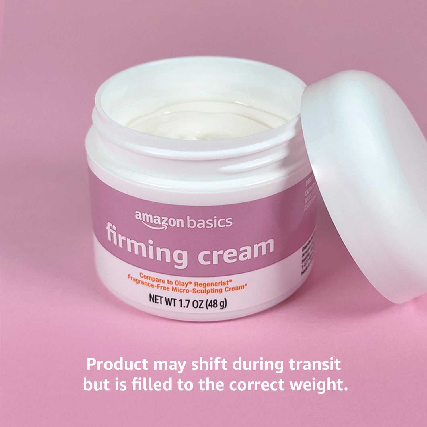 Amazon Basics on bathroom shelf in lifestyle setting promoting daily routine