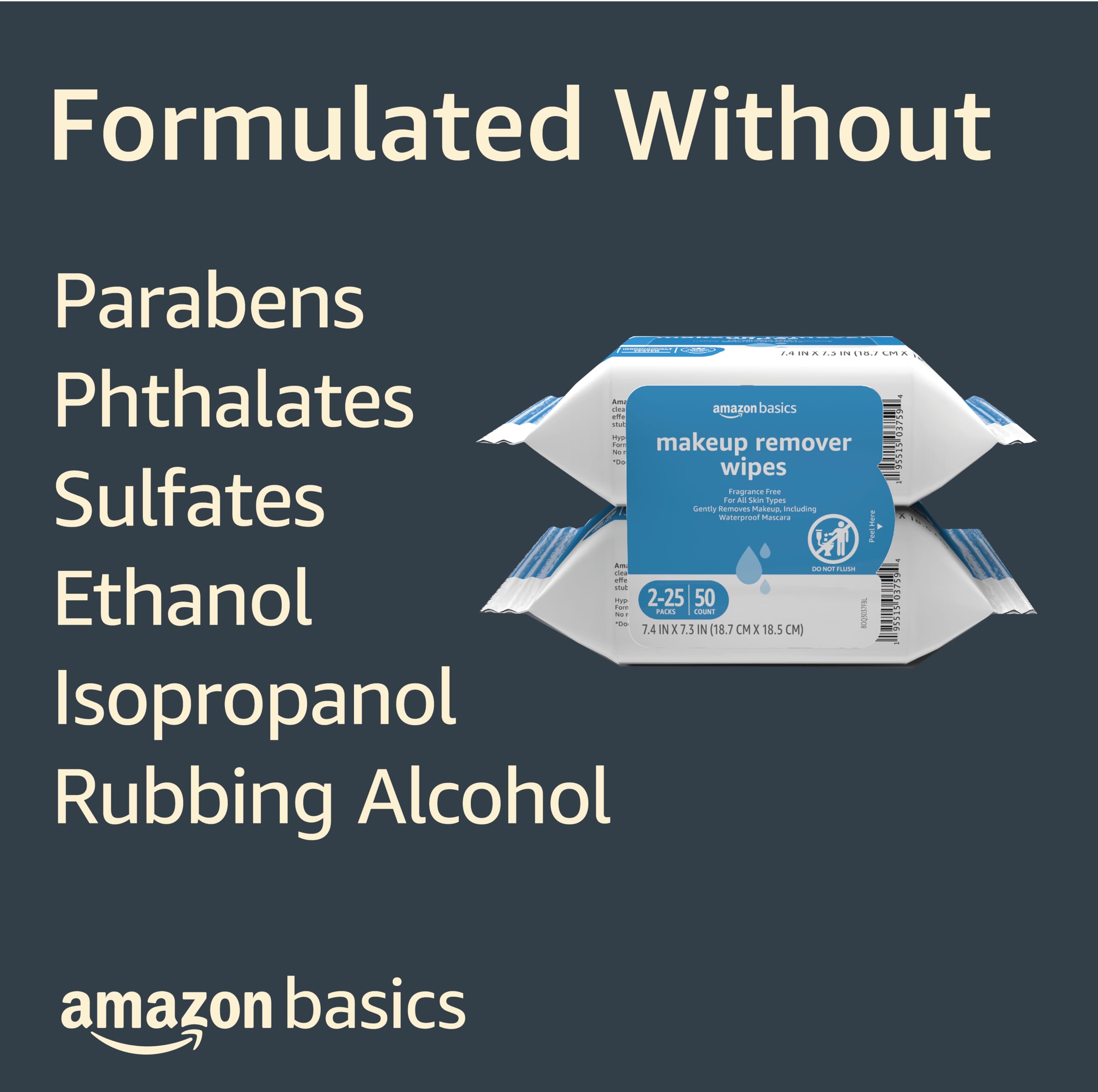 Amazon Basics pack size shown next to hand for scale and easy portability benefit