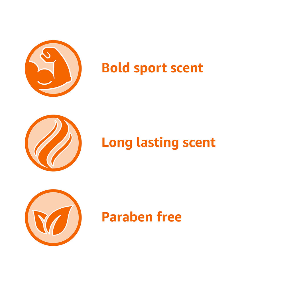 Amazon Basics in a shower scene showing sporty refresh after workout