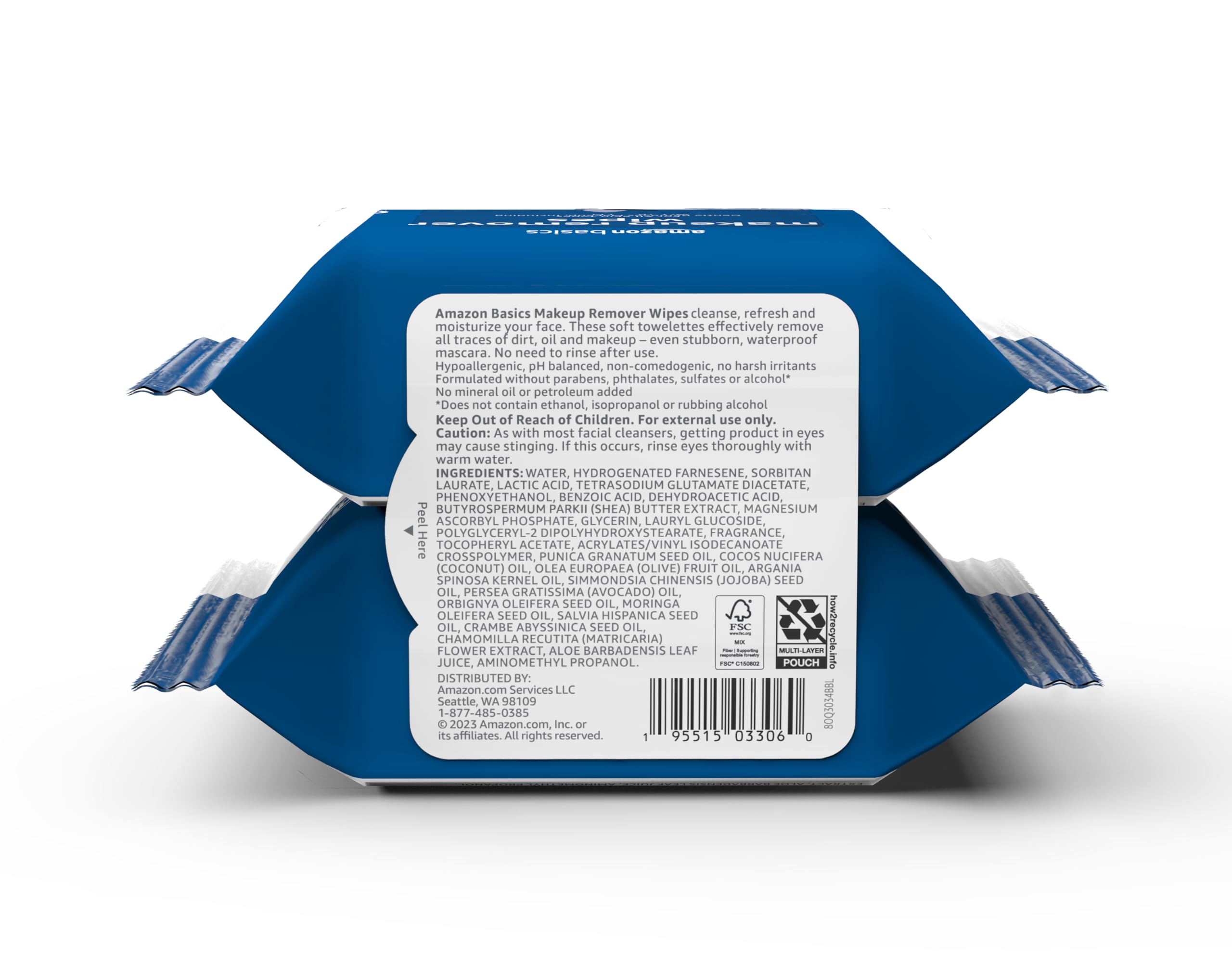 Amazon Basics wipe texture close-up highlighting soft fibers for gentle cleansing