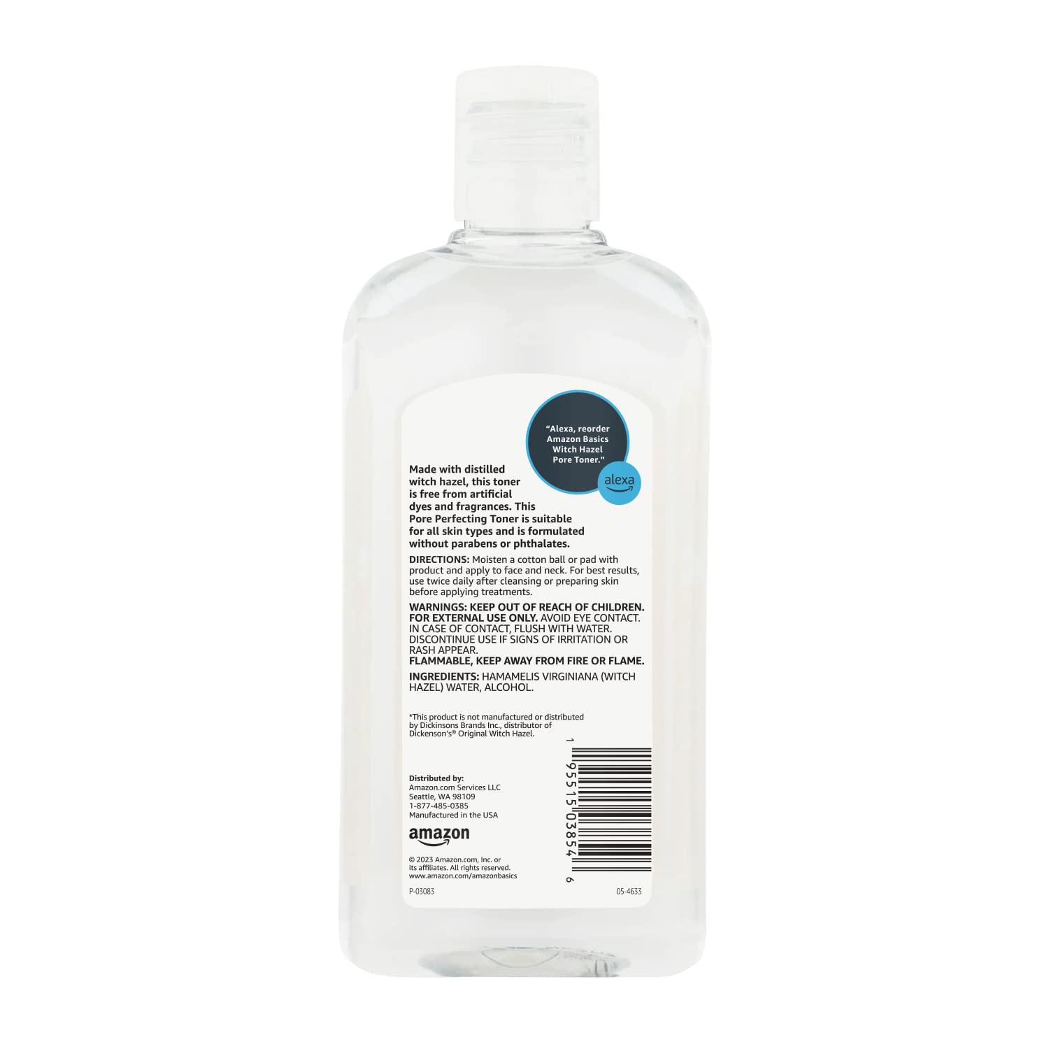 Amazon Basics back label close-up showing ingredient clarity and directions