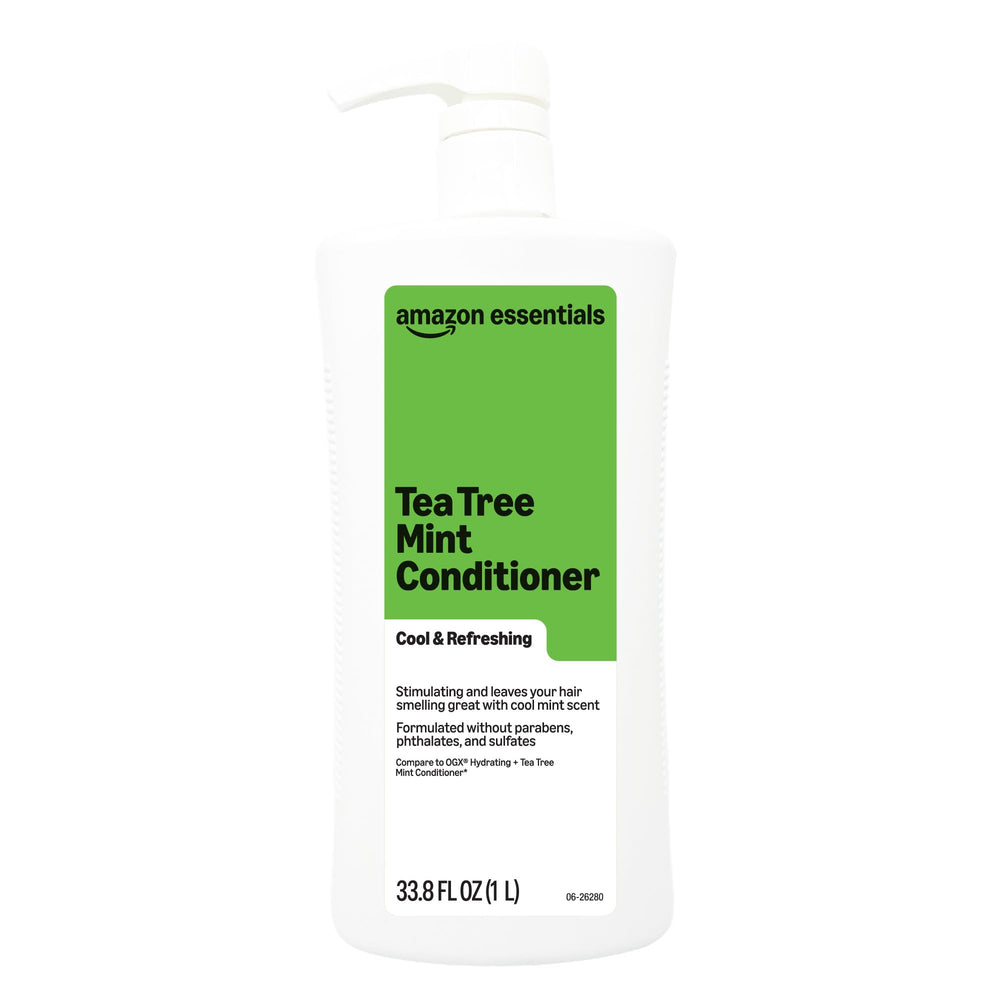 Amazon Essentials bottle front view showing label and large size benefit