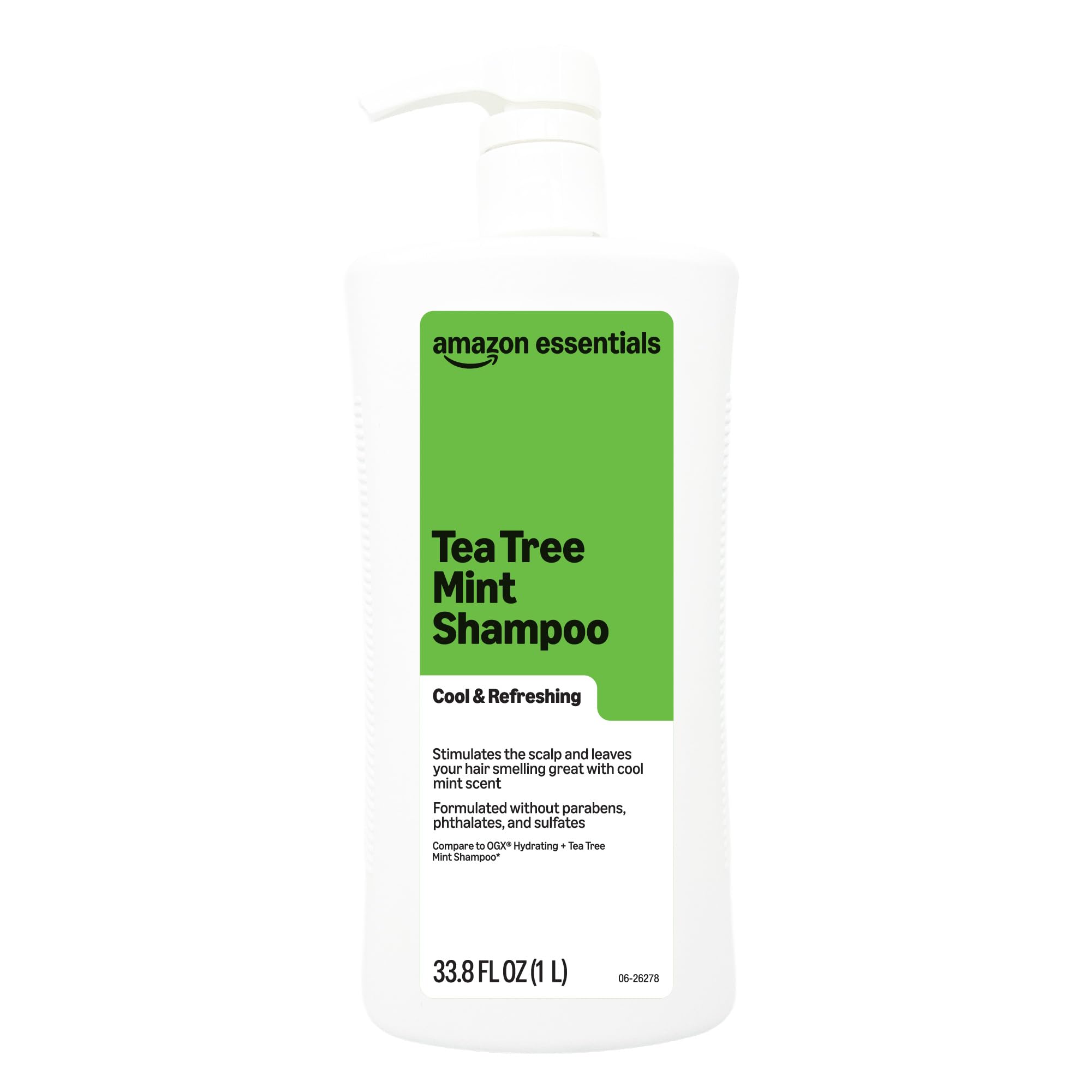 Amazon Essentials front bottle view showing label and 33.8 fl oz size for easy identification