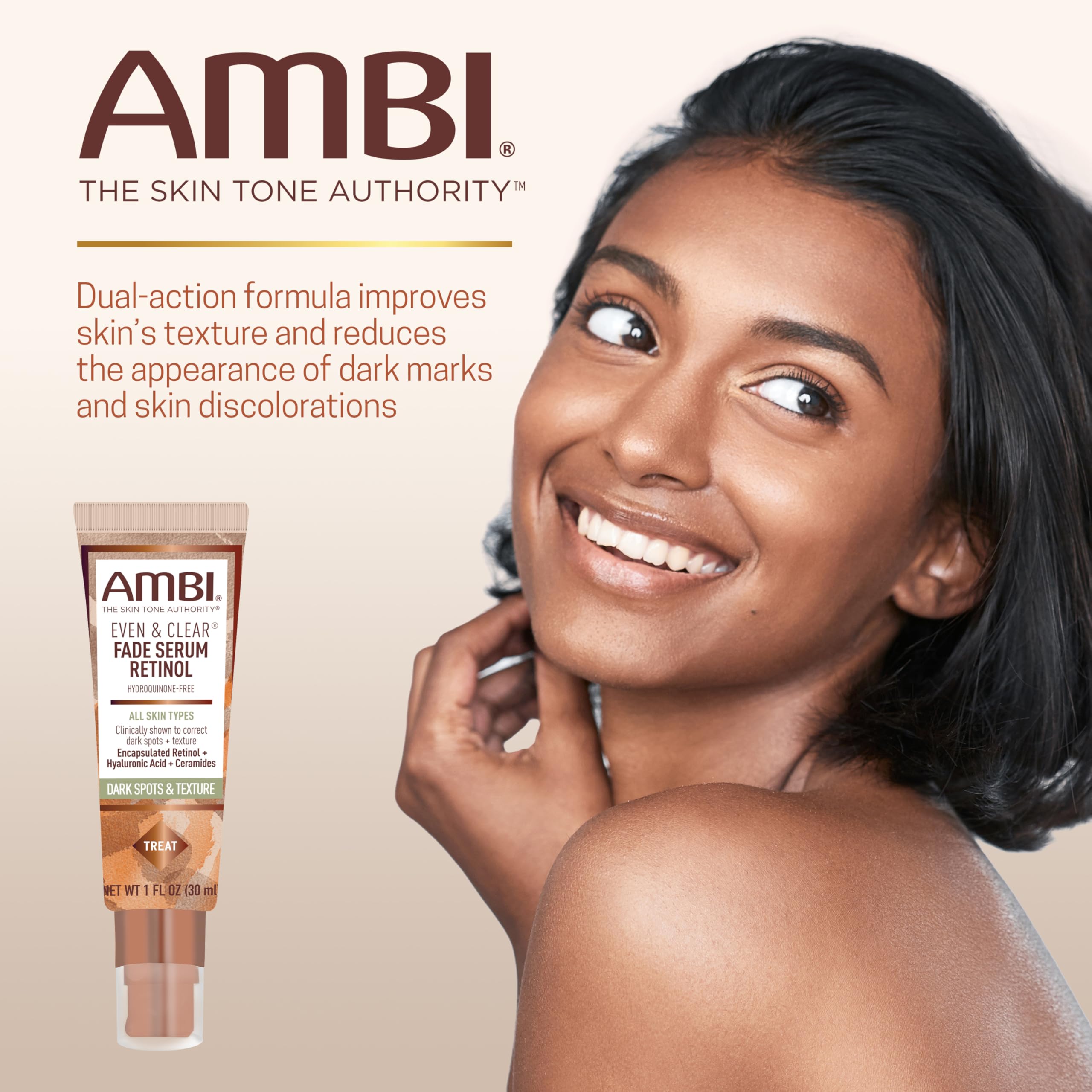 Ambi serum dropper dispensing texture for controlled application