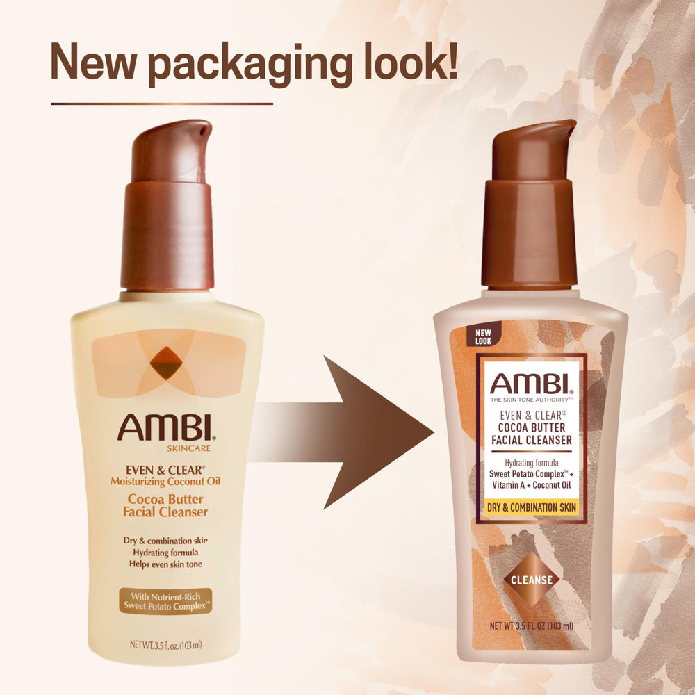 Ambi cleanser on bathroom sink in lifestyle scene promoting gentle daily routine