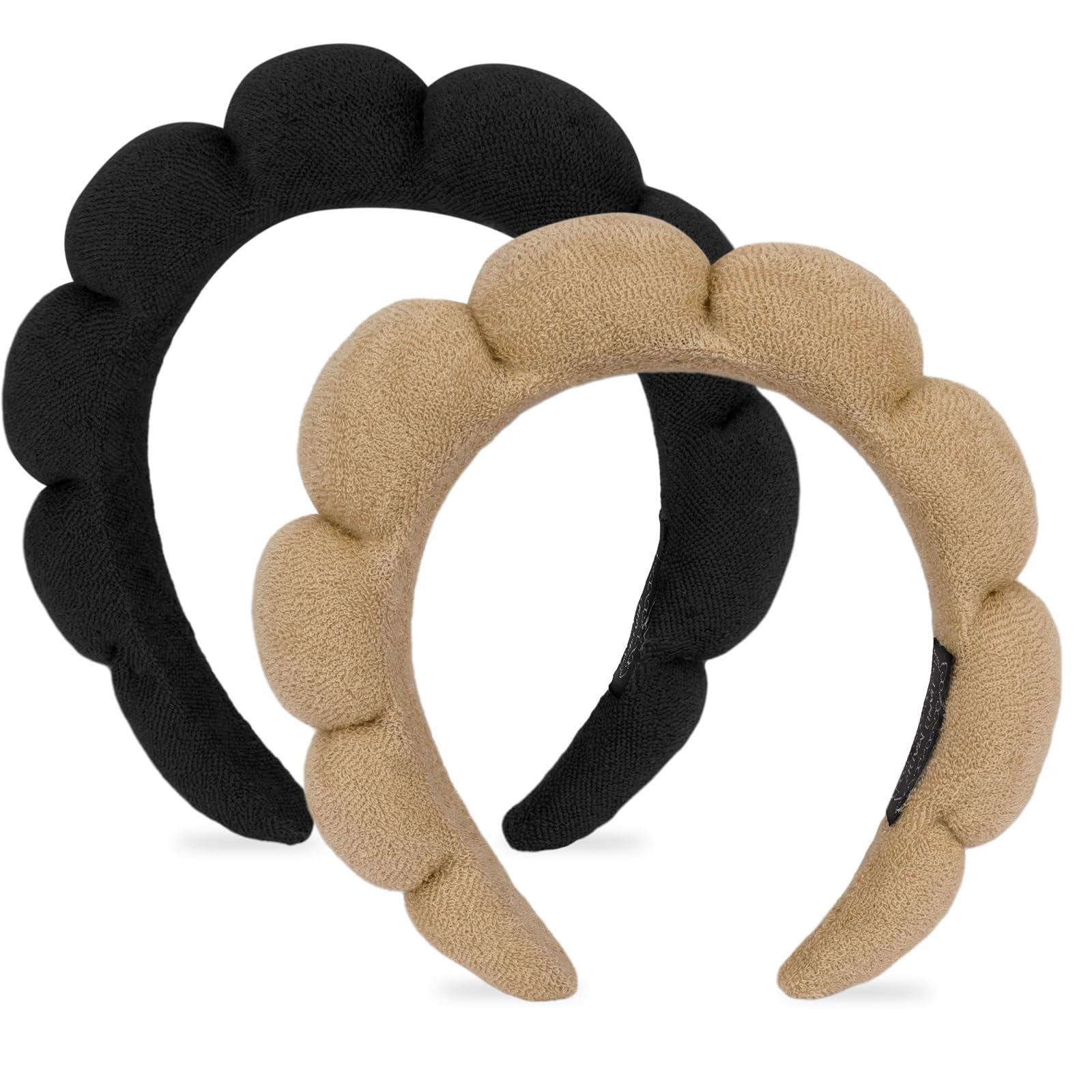AMCAMI front view of two headbands showing colors and shape, comfortable fit