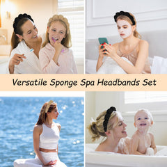 AMCAMI headband in use during face wash keeping hair dry and neat