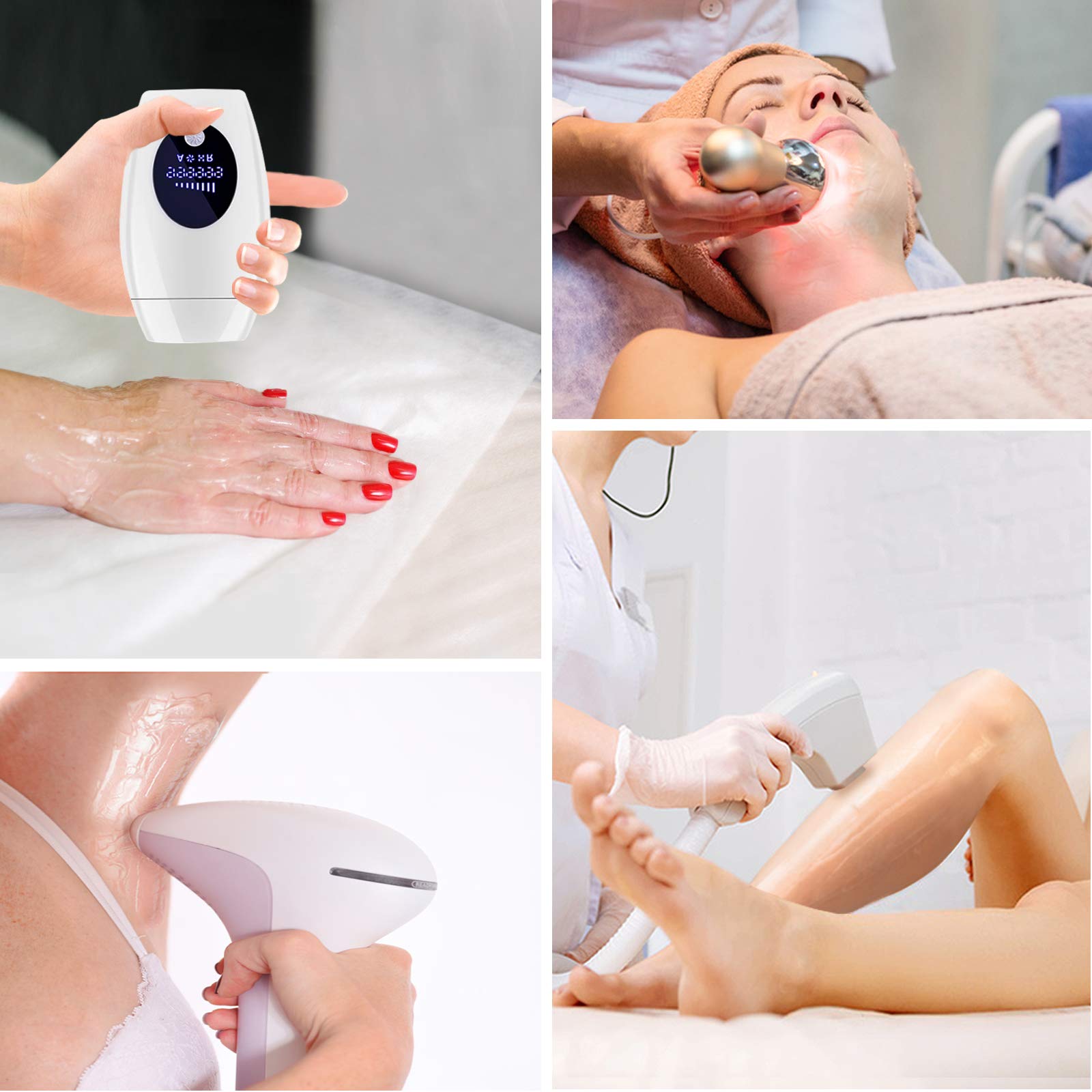 Amelar gel applied on leg demonstrating cooling comfort and device readiness