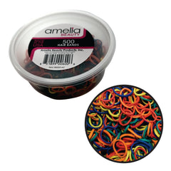 Amelia Beauty front packaging showing reclosable 500-count container and rainbow bands