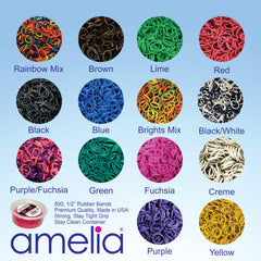Amelia Beauty bands arranged in a styling kit for salon-ready organization