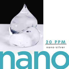 American Biotech Labs label close-up showing 20 ppm Advanced SilverSol