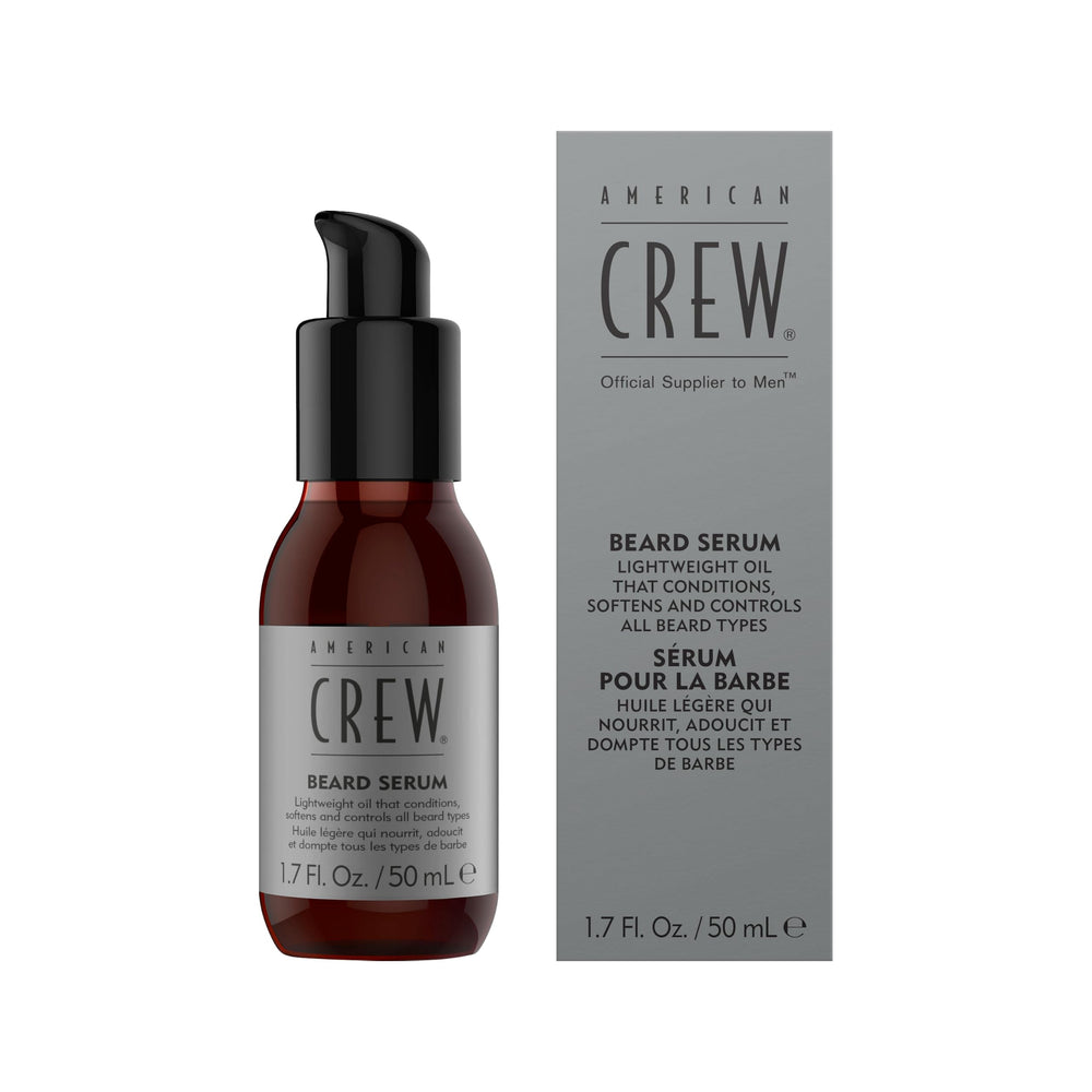 American Crew front bottle shot showing clean packaging and product benefit