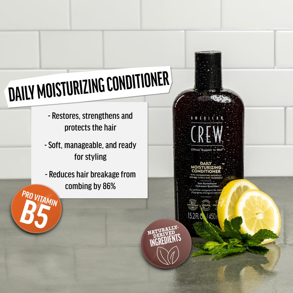 American Crew conditioner creamy pour texture close-up demonstrating smooth application benefit