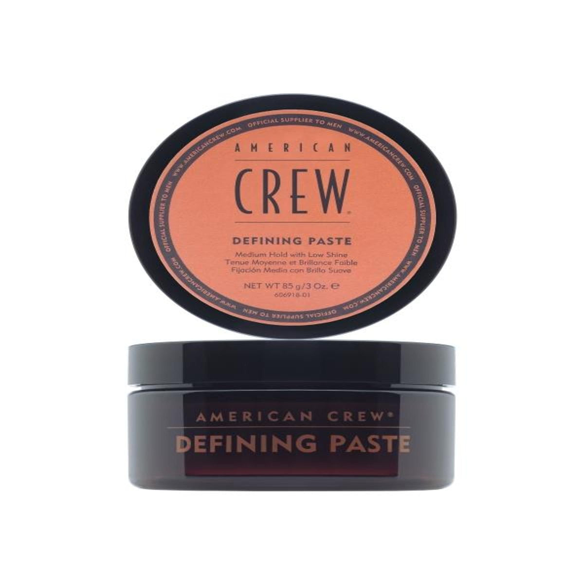 American Crew defining paste front view showing label and product size, easy identification benefit